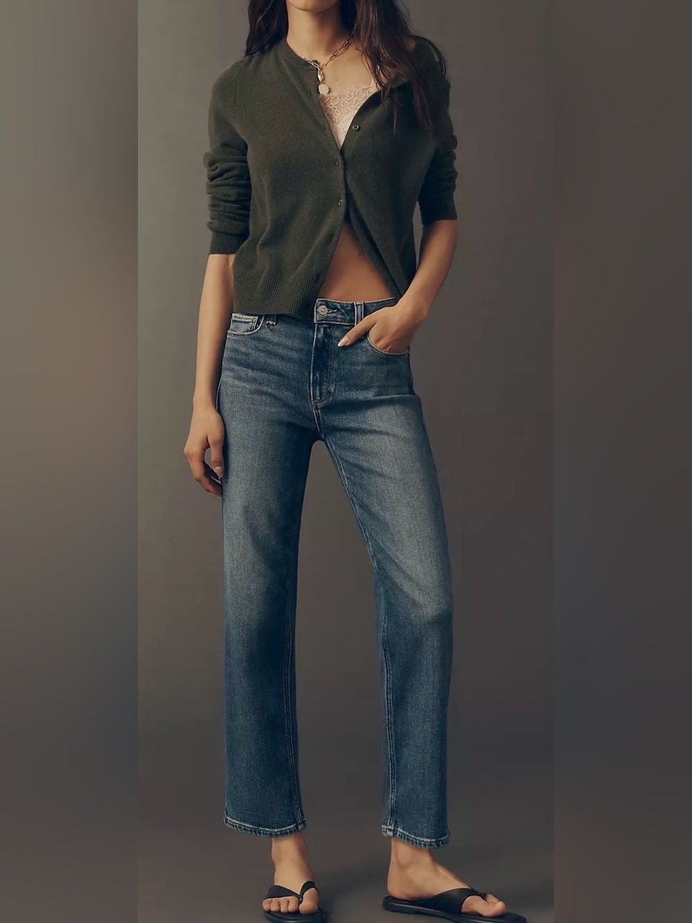 PAIGE Mason Ankle High-Rise Straight-Leg Jeans